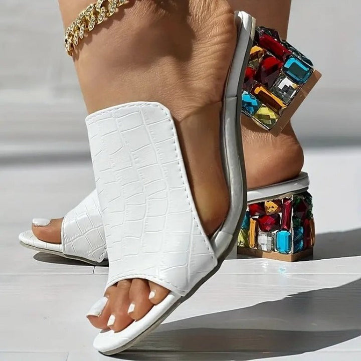 Mirella Women’s Rhinestone Embellished Heels