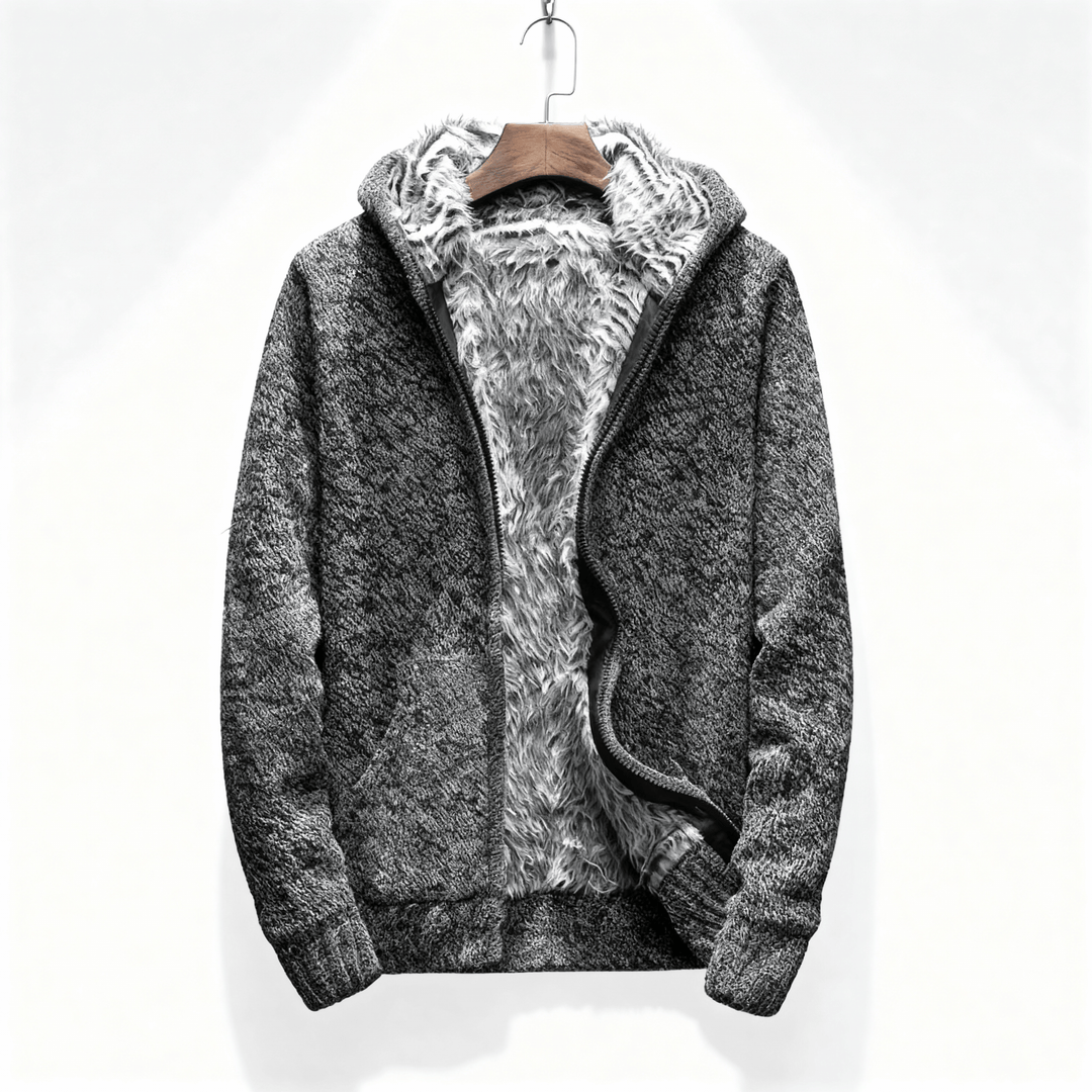 Auric | Men’s Cashmere Wool Fur-Lined Hoodie
