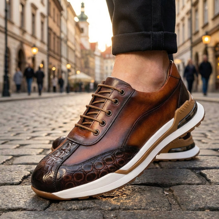 Calviro | Men’s Cowhide Leather Comfort Sneakers