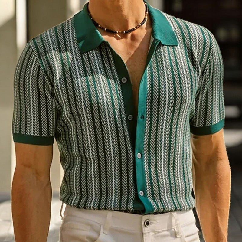 Orviano | Men’s Organic Cotton Herringbone Shirt