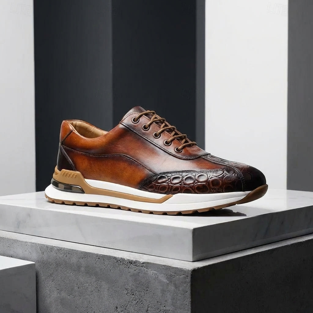 Calviro | Men’s Cowhide Leather Comfort Sneakers