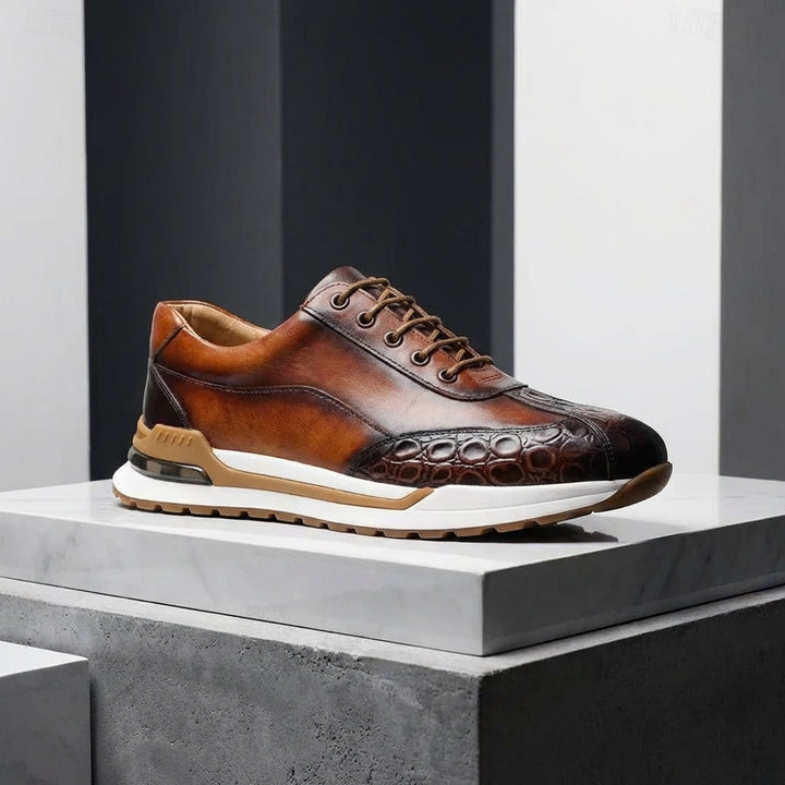 Calviro | Men’s Cowhide Leather Comfort Sneakers