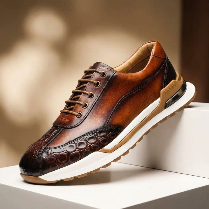 Calviro | Men’s Cowhide Leather Comfort Sneakers