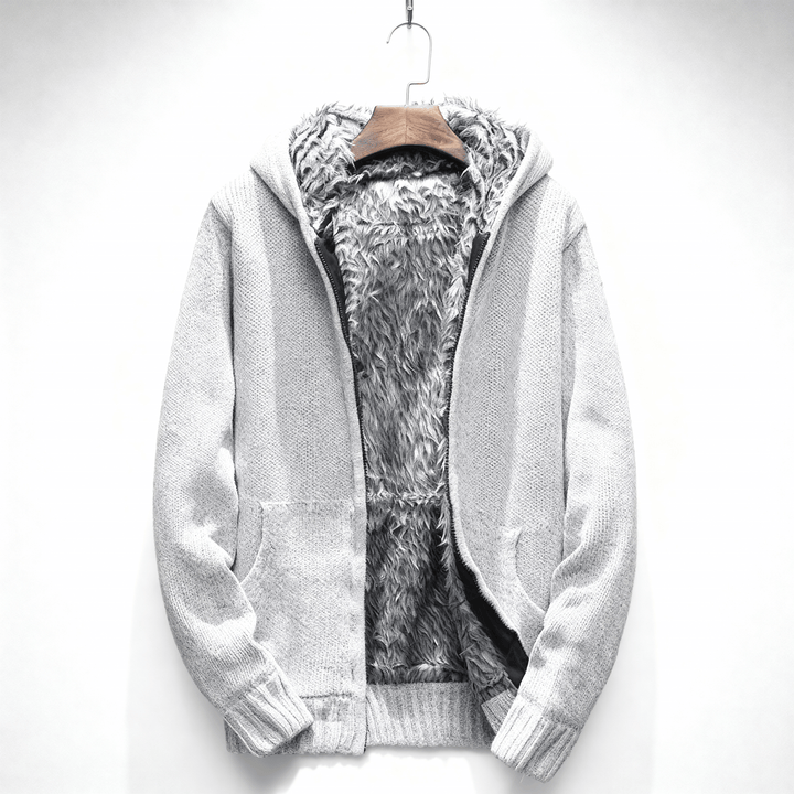 Auric | Men’s Cashmere Wool Fur-Lined Hoodie