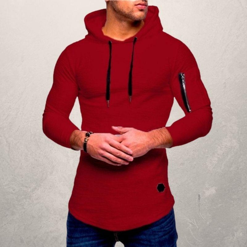 Leino | Men’s Long-Sleeved Textured Hoodie