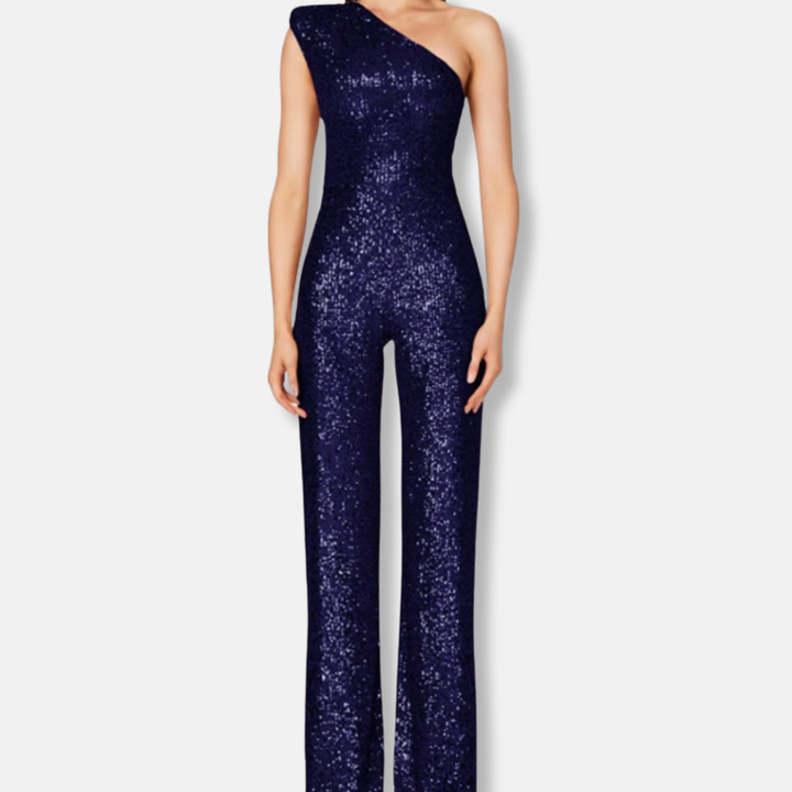 Trinie | Women’s Sequined One-Shoulder Jumpsuit