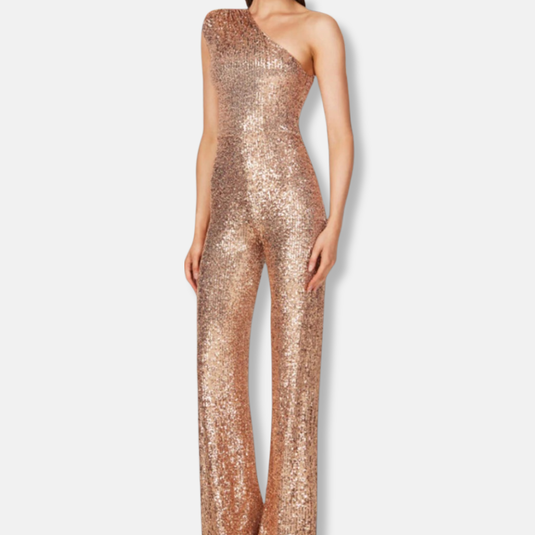Trinie | Women’s Sequined One-Shoulder Jumpsuit