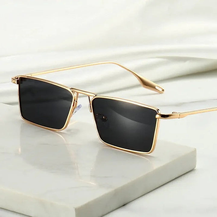 Bridget | Women’s Rectangular Gold Tone Sunglasses