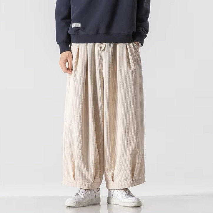 Alberto | Men’s Oversized Pleated Corduroy Pants