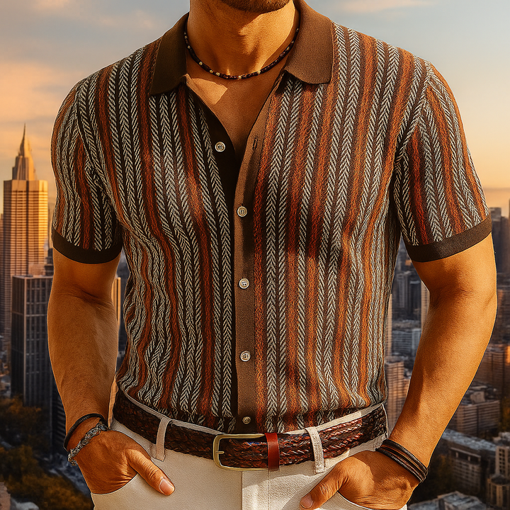 Orviano | Men’s Organic Cotton Herringbone Shirt