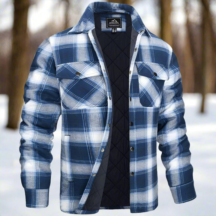 Torvianio | Men’s Quilted Check Shirt Jacket