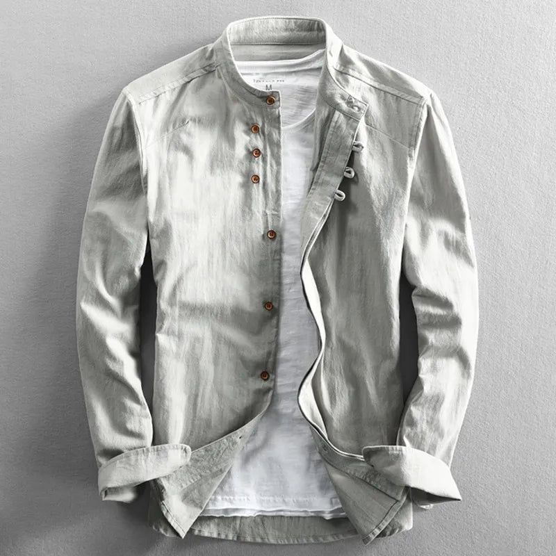 Hikaru | Men’s Japanese-Inspired Linen Cotton Shirt