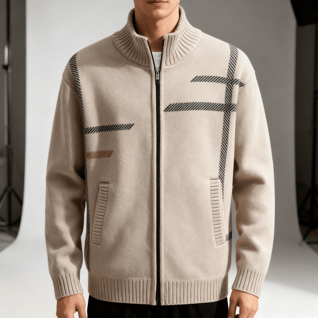 Jerry | Men’s Wool Knit Zip Jacket