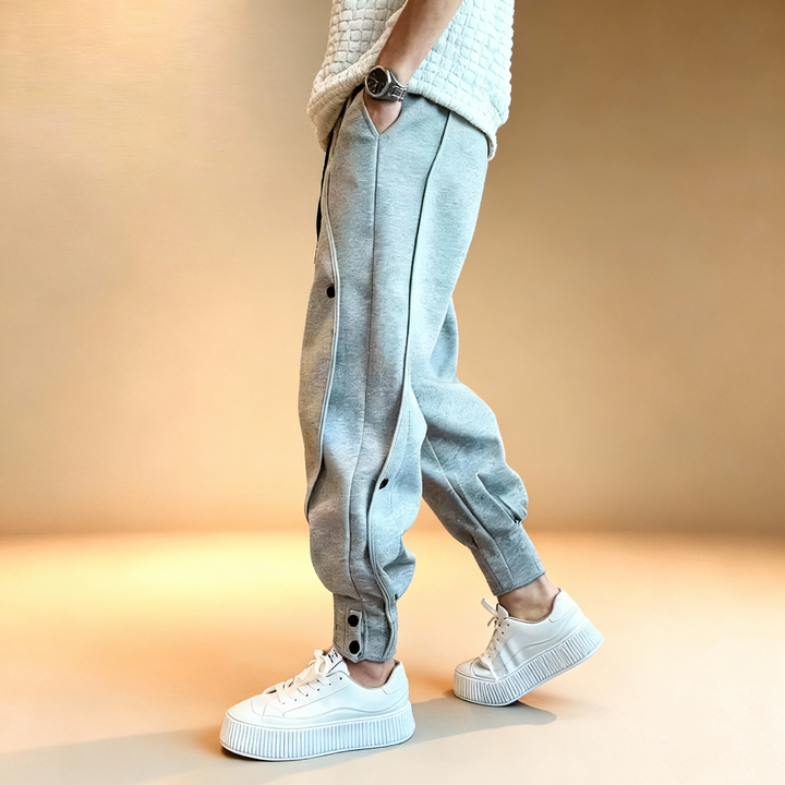 Leo | Men’s Cotton Broadcloth Joggers with Side Accents