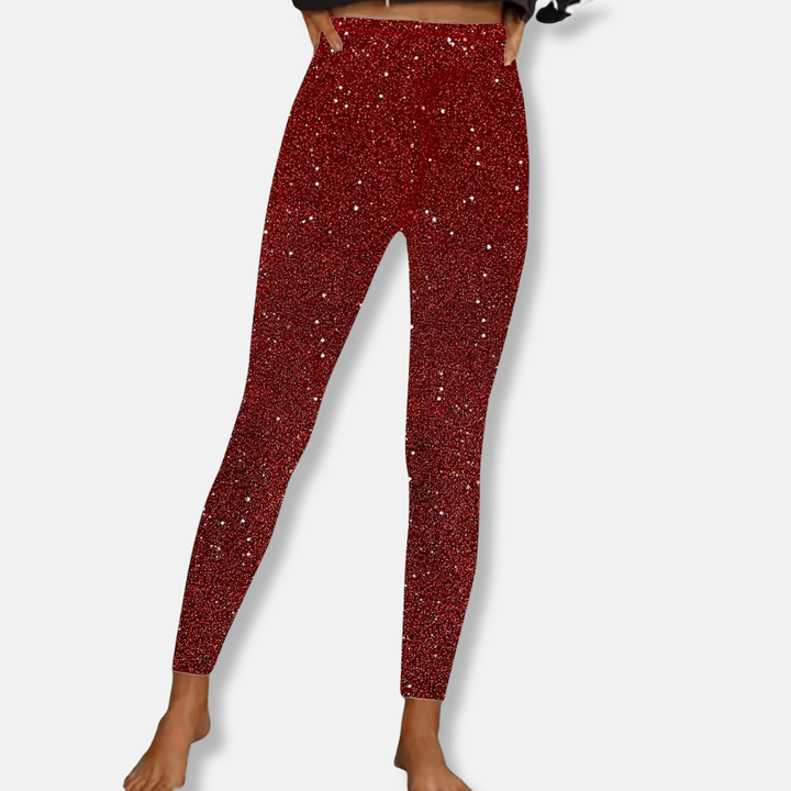 Crade | Women’s Glitter Skinny Ankle-Length Leggings