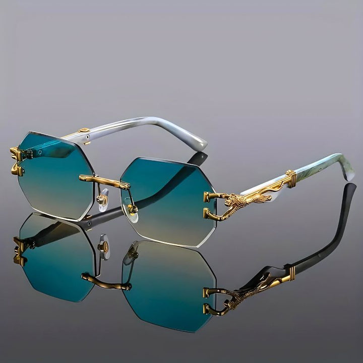 Archer | Hexagonal Gold Accent Sunglasses
