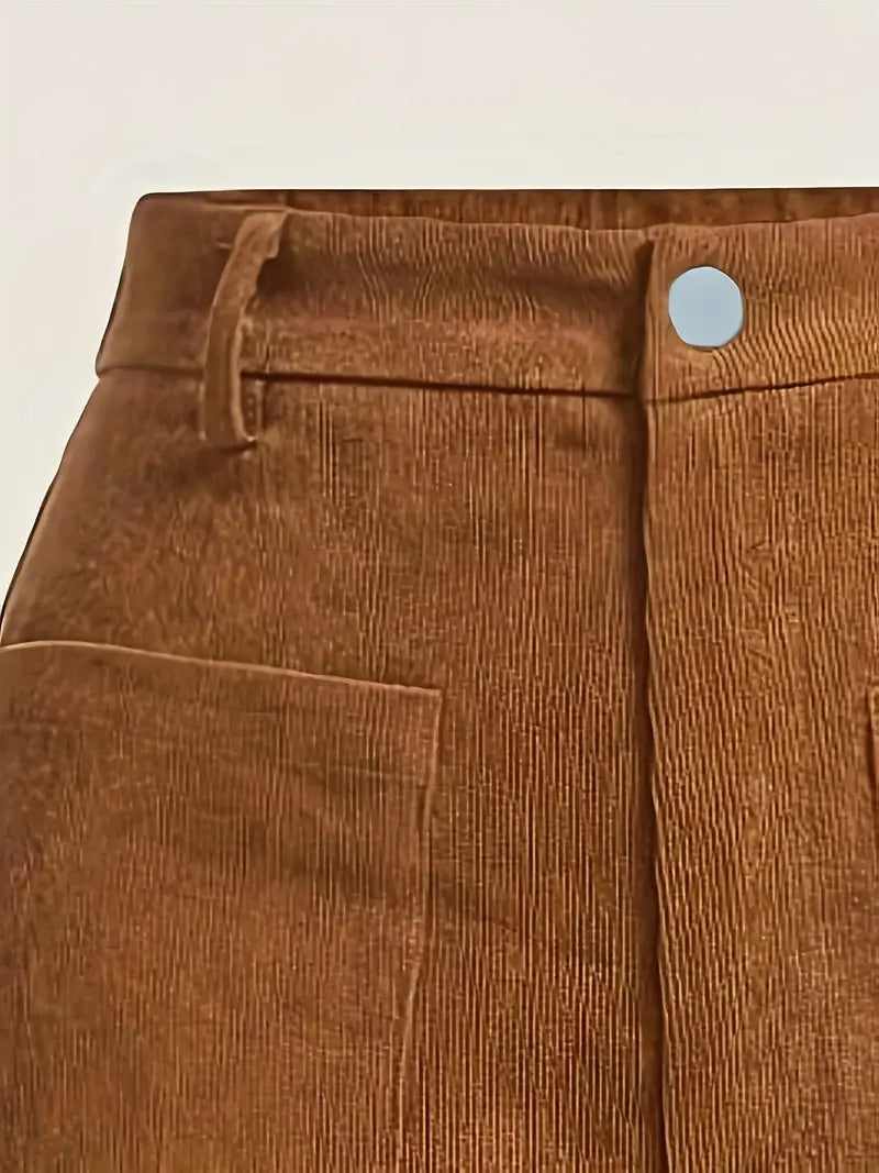 Milena | Women’s High-Waist Straight-Leg Winter Trousers