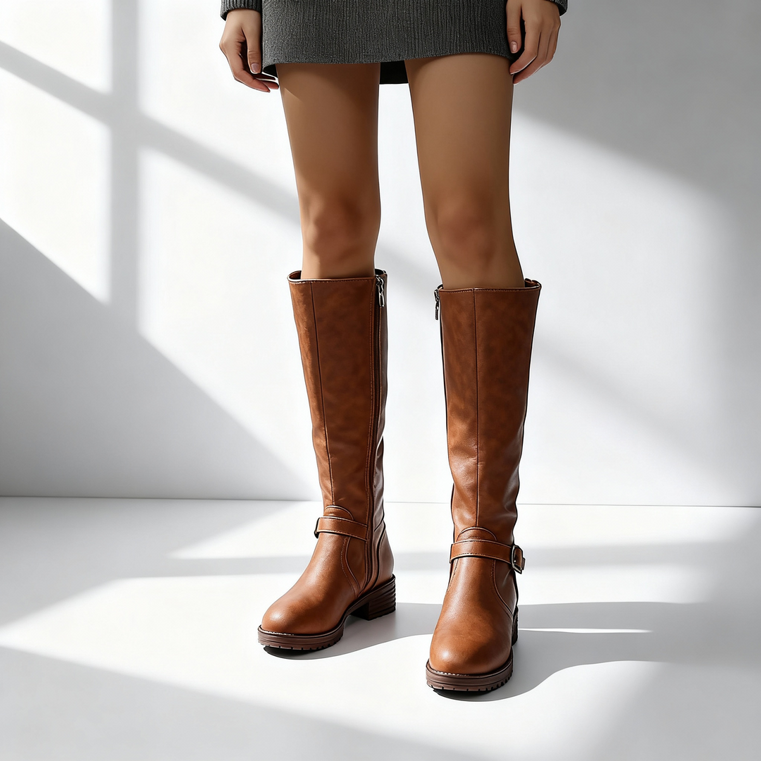 Irene | Women’s Knee High Leather Riding Boots
