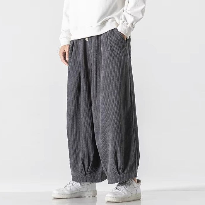 Alberto | Men’s Oversized Pleated Corduroy Pants