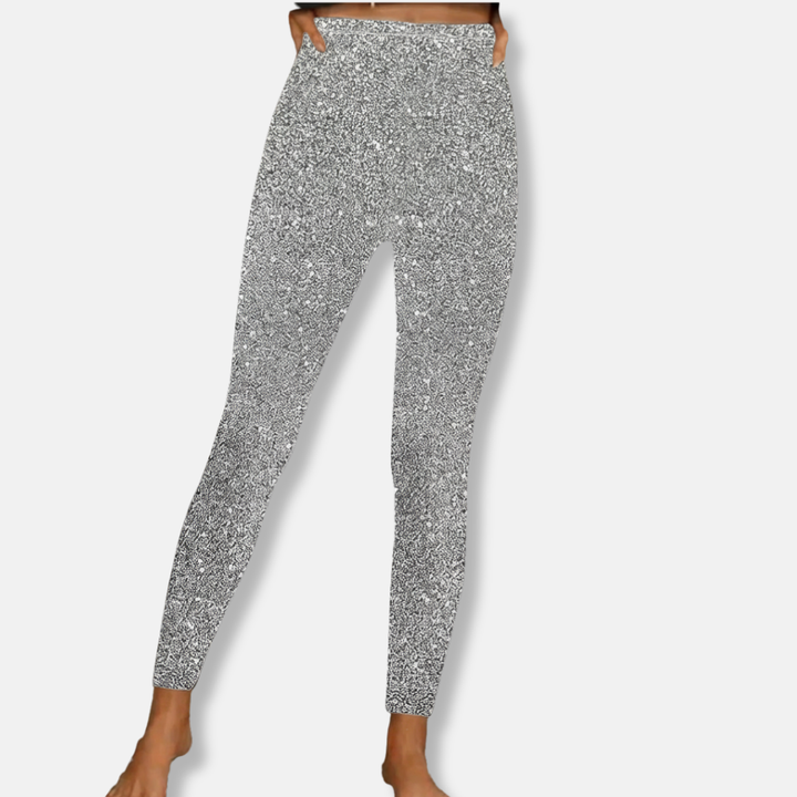 Crade | Women’s Glitter Skinny Ankle-Length Leggings