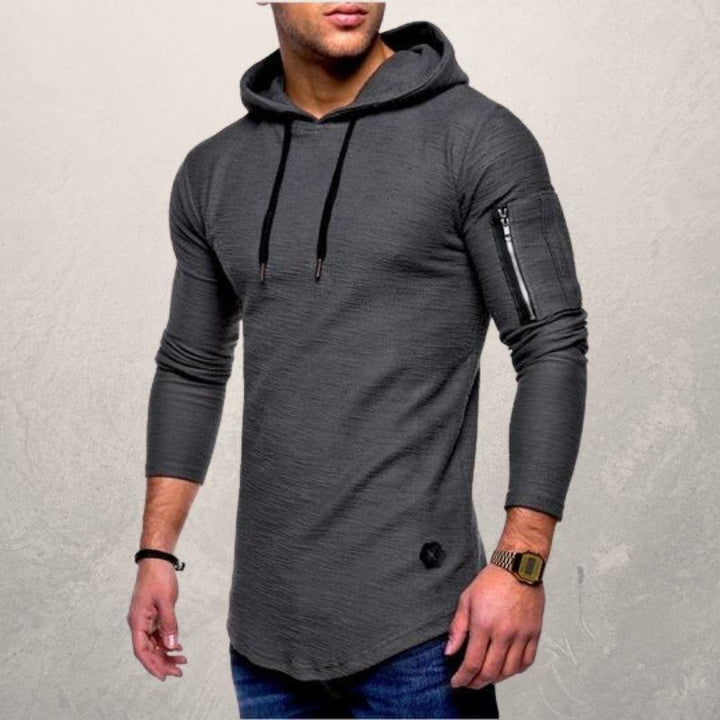 Leino | Men’s Long-Sleeved Textured Hoodie