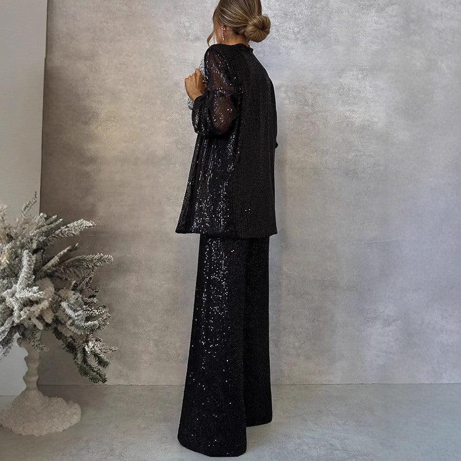 Clamie | Women’s Sequin Two-Piece Set