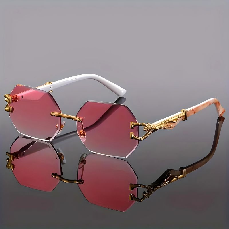 Archer | Hexagonal Gold Accent Sunglasses