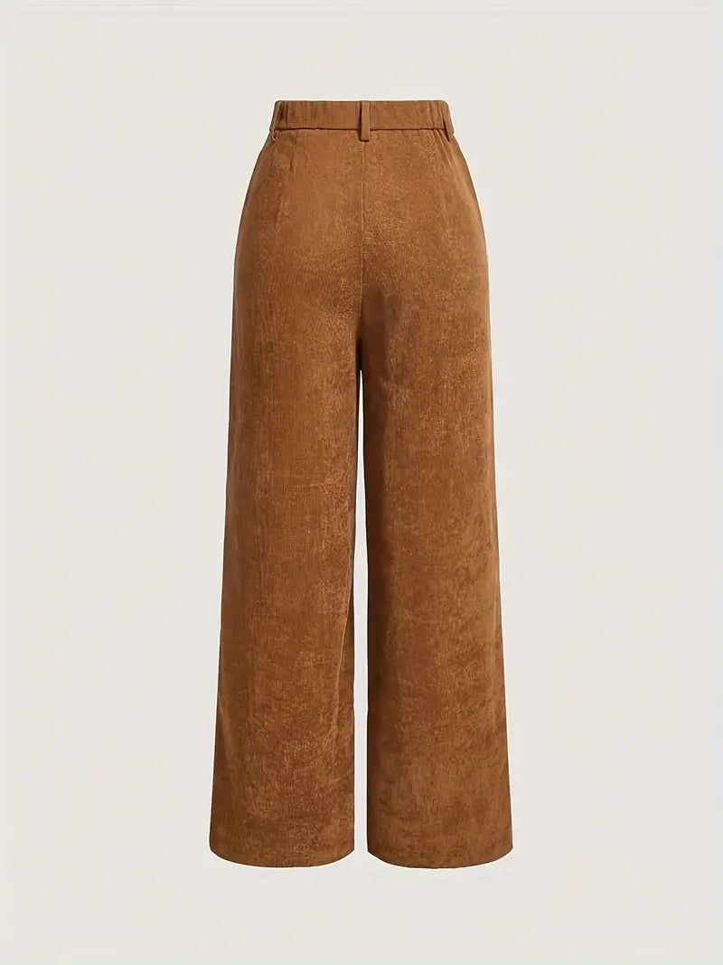 Milena | Women’s High-Waist Straight-Leg Winter Trousers