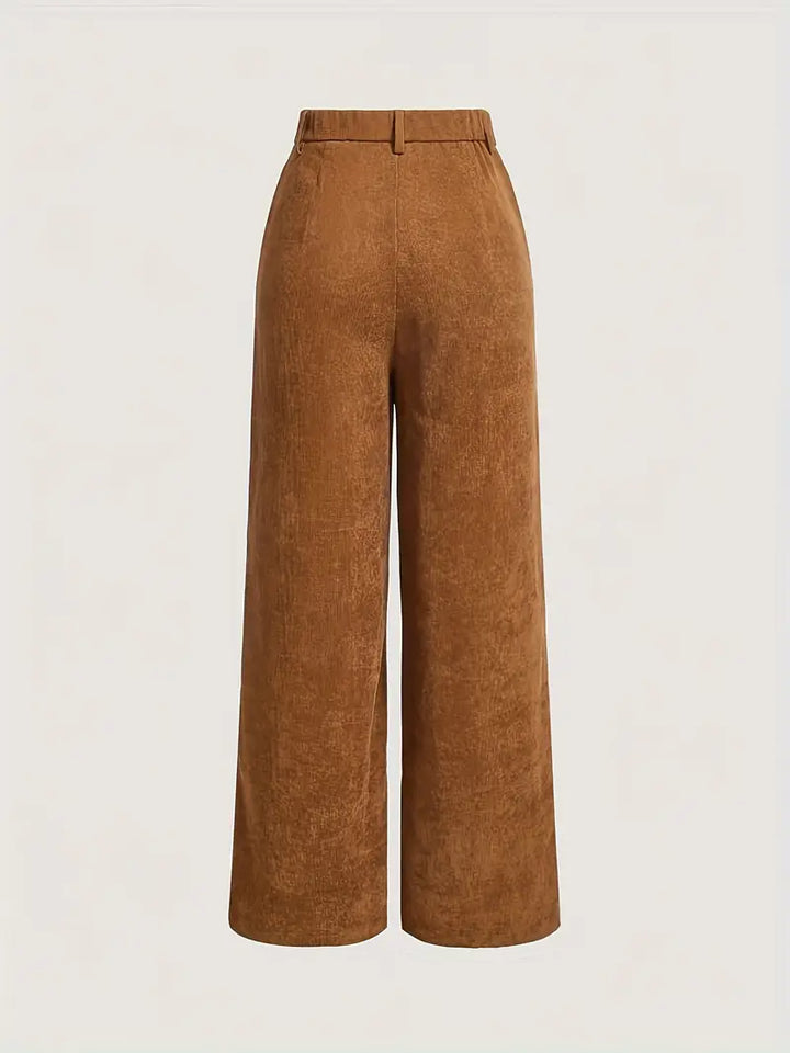 Milena | Women’s High-Waist Straight-Leg Winter Trousers