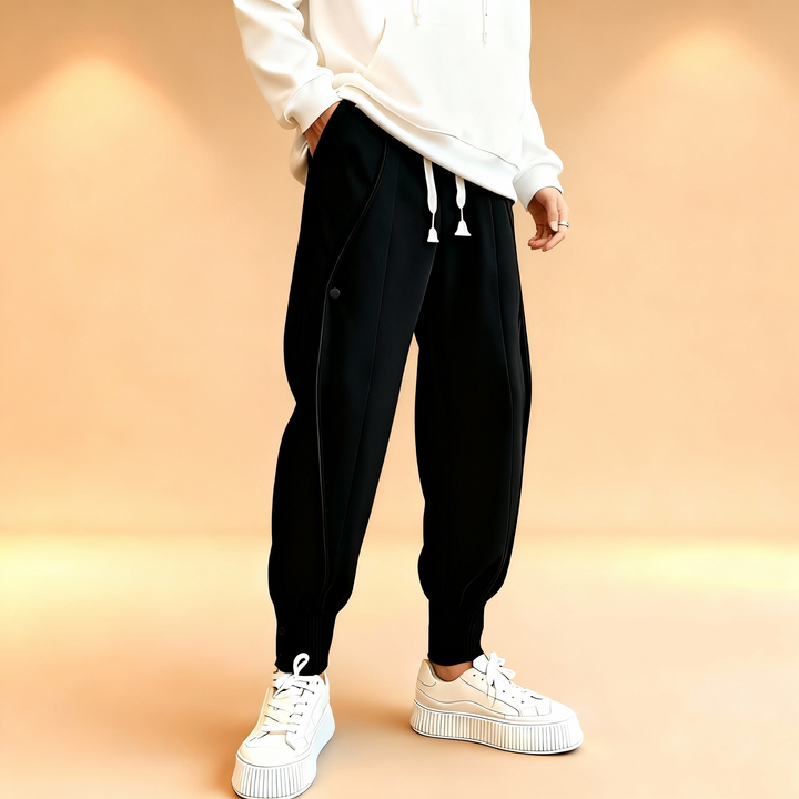 Leo | Men’s Cotton Broadcloth Joggers with Side Accents