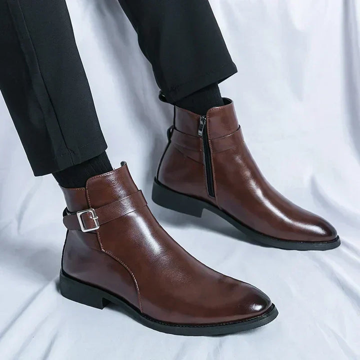 Flint | Men’s Chelsea Boots with Side Zipper