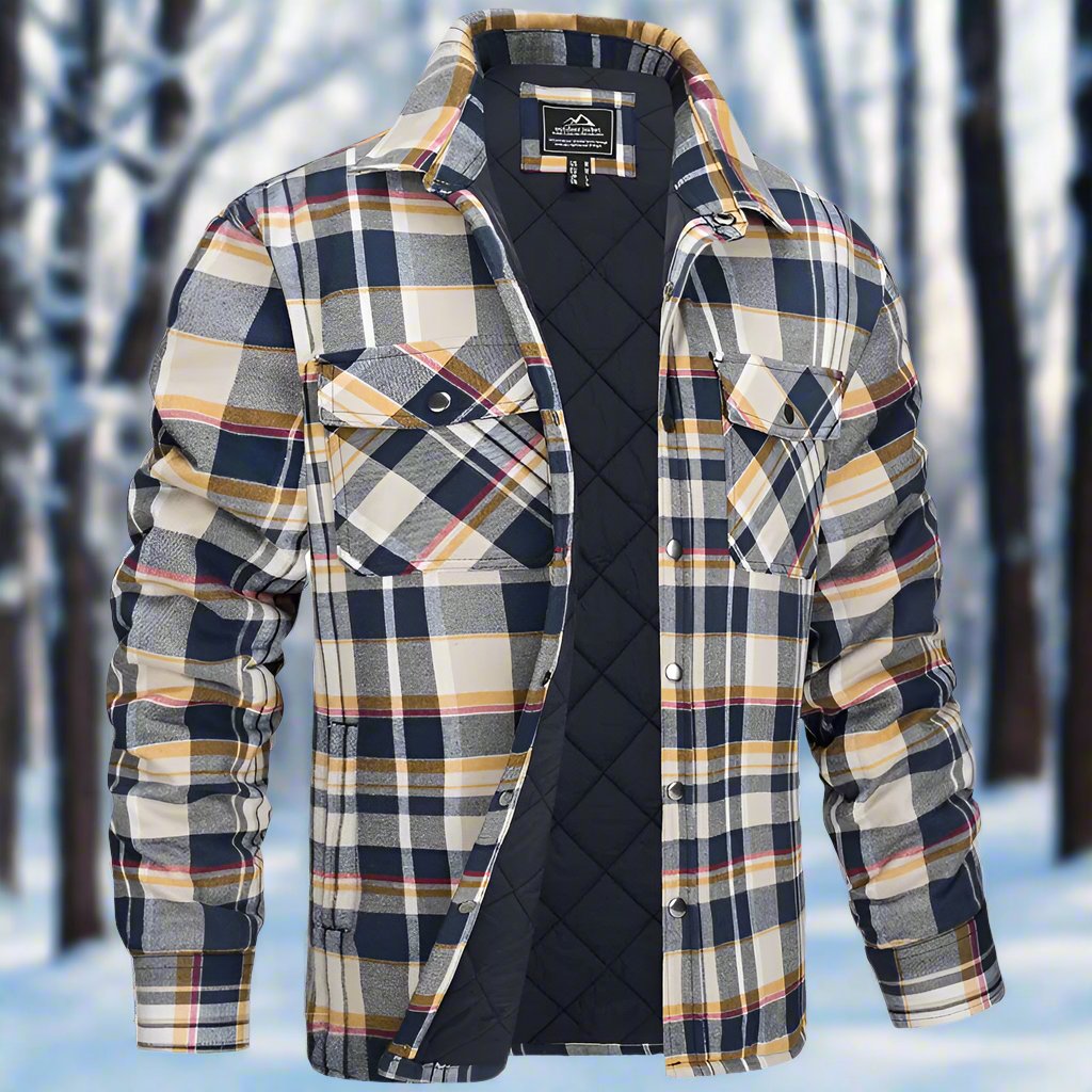 Torvianio | Men’s Quilted Check Shirt Jacket