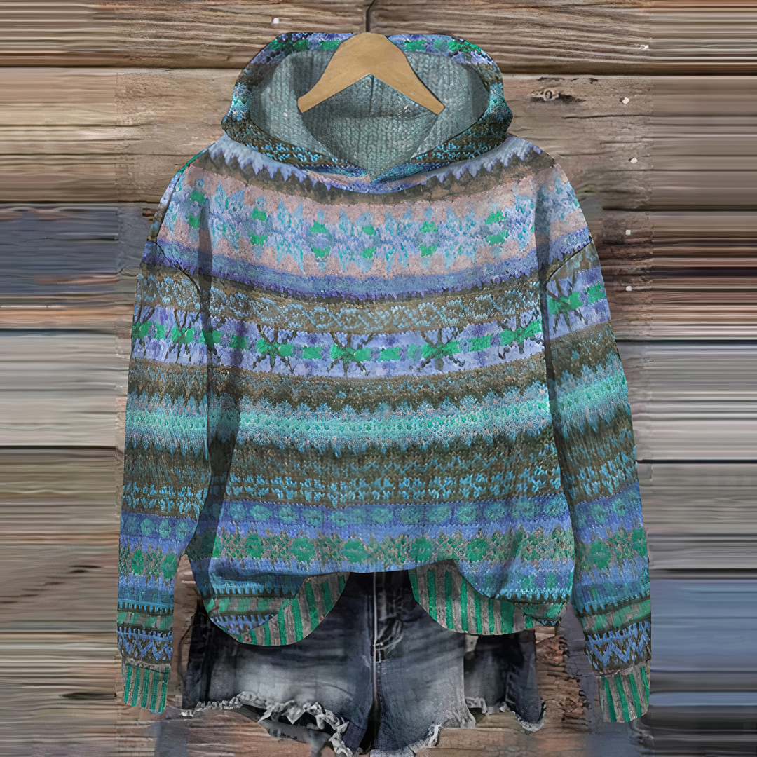 Elowie | Women’s Fair Isle Print Hoodie