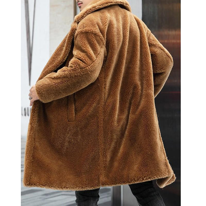 Jerald | Men’s Shearling Double Breasted Knee Length Coat