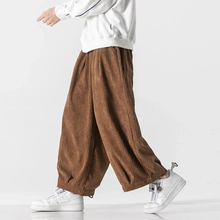 Alberto | Men’s Oversized Pleated Corduroy Pants