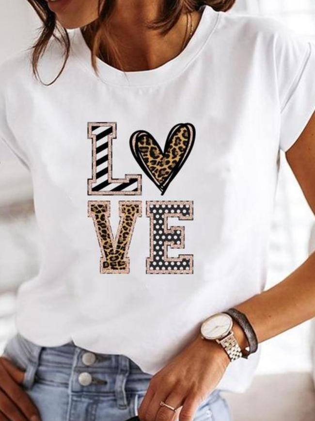 Almira | Women’s Heart Print Casual T-Shirt