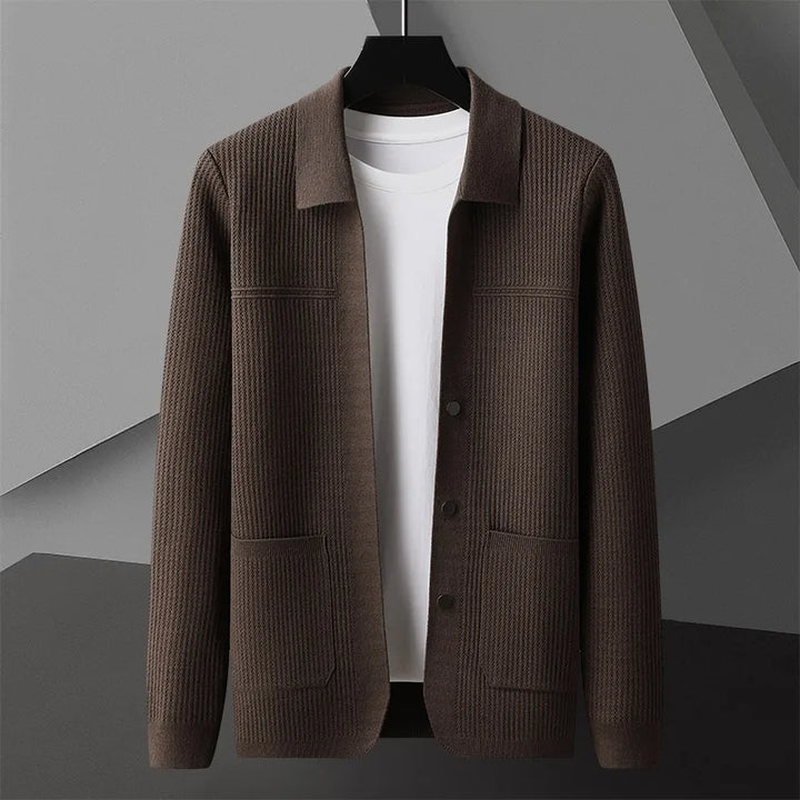 Arche | Men’s Ribbed Collared Cardigan