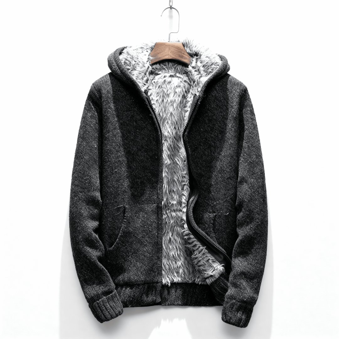 Auric | Men’s Cashmere Wool Fur-Lined Hoodie