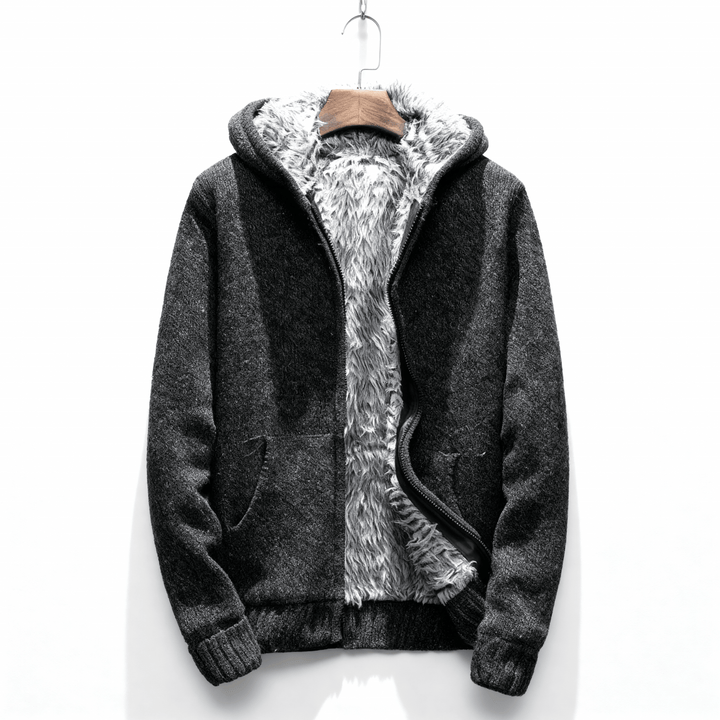Auric | Men’s Cashmere Wool Fur-Lined Hoodie