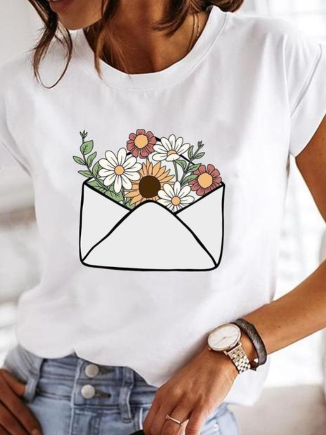 Almira | Women’s Heart Print Casual T-Shirt
