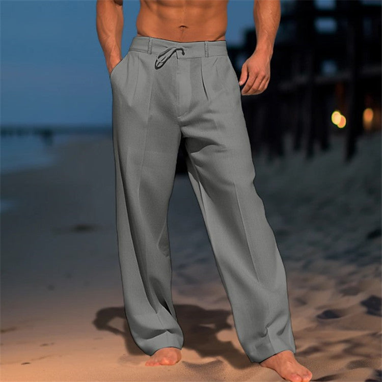 Brianie | Men’s Relaxed Fit Linen Trousers