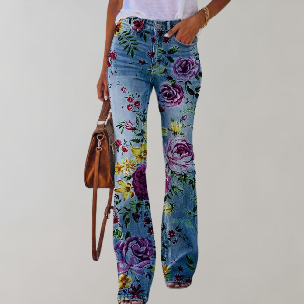 Maryam | Women’s Flared Flower Jeans