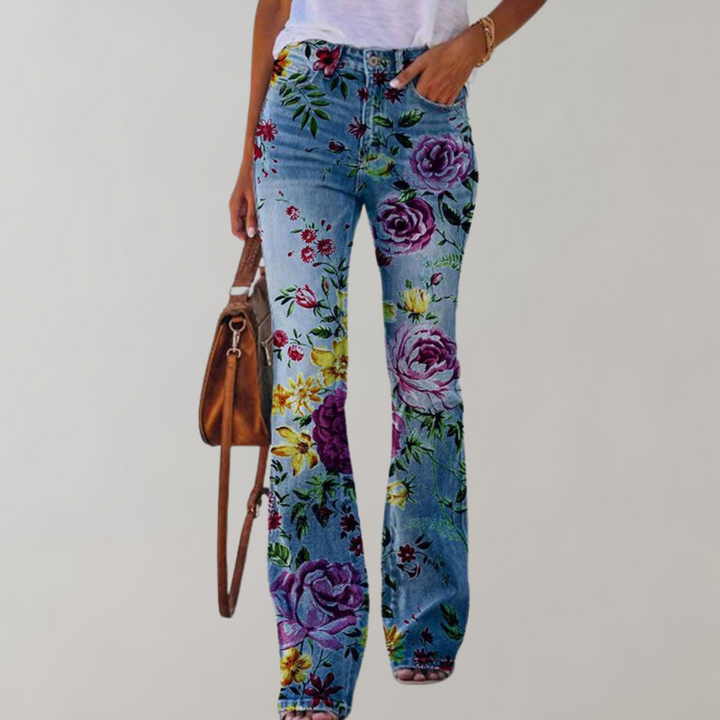 Maryam | Women’s Flared Flower Jeans