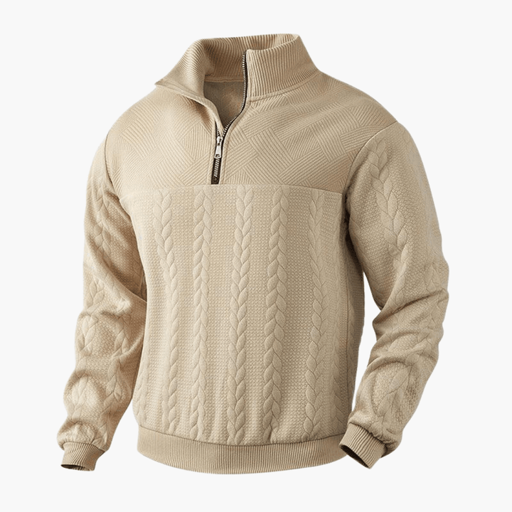 Calvin | Men’s Cable Knit Troyer Sweater