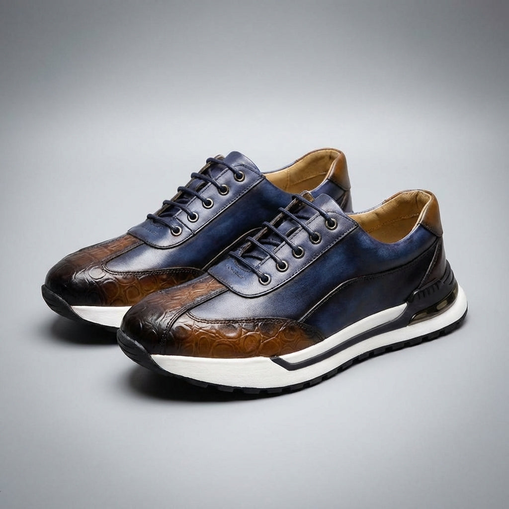 Calviro | Men’s Cowhide Leather Comfort Sneakers