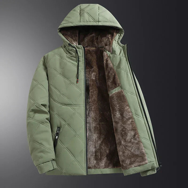 Colton | Men’s Quilted Plush Lined Hooded Jacket