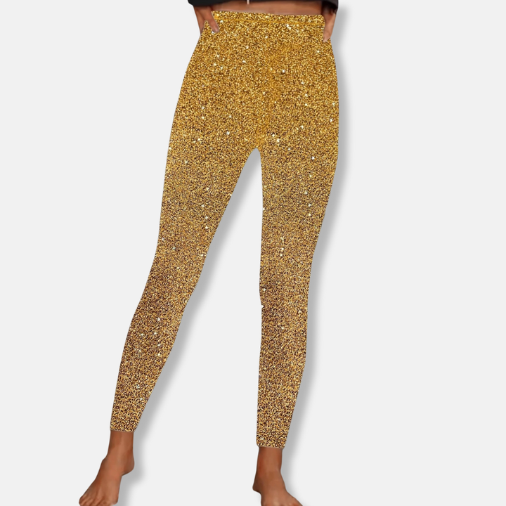 Crade | Women’s Glitter Skinny Ankle-Length Leggings