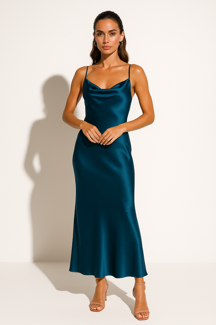 Caprice | Women’s Draped Cowl Neck Dress
