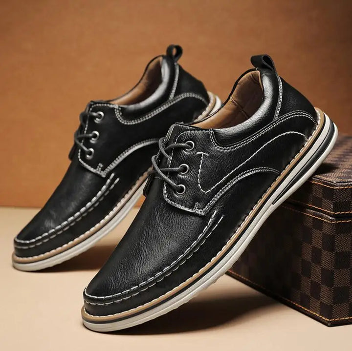 Dave | Men’s Full Grain Leather Moc Toe Shoes