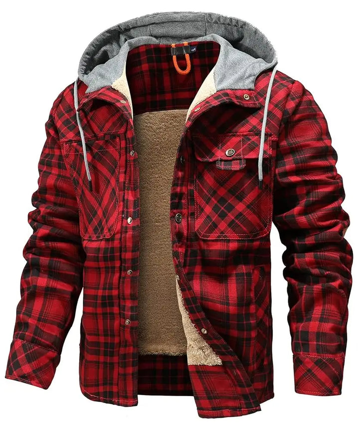 Dawson | Men’s Plaid Sherpa Hooded Jacket